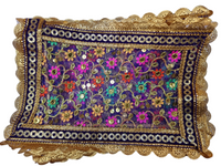 purple floral net mataji chundari / matarani chunni