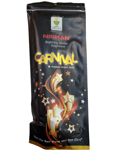 Nishan Carnival Premium Incense Sticks zipar 120g Inspiring Divine Fragrance