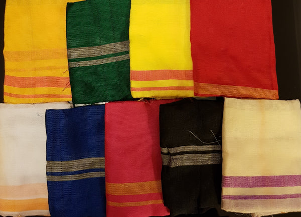 Navagraha Cloth Set- 9 Set of Color Cloth Piece Navagraha Vastram / Pattu